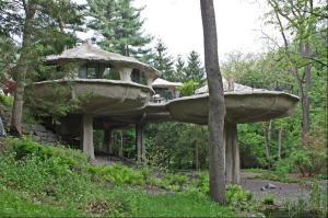 Pittsford, NY is home to the Mushroom House. Image via Forbes.com